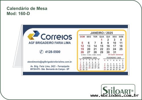 Calendrios de Mesa 160-D