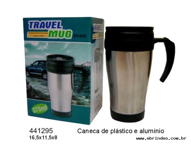 Caneca de Plstico e Alumnio - 375 ml