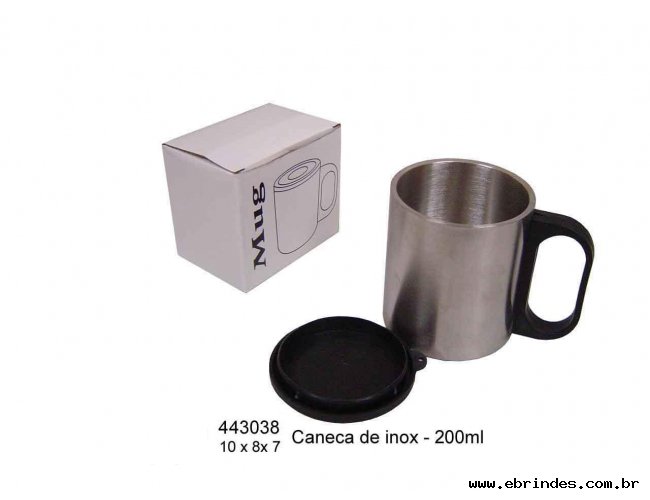 Caneca de Inox com tampa - 200ml