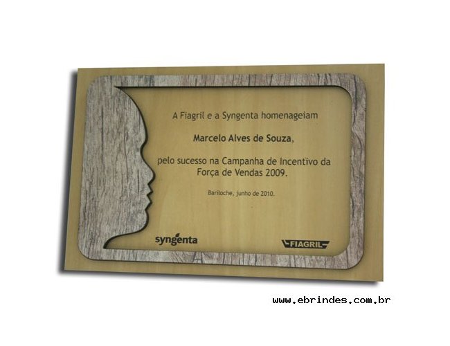 Placa de homenagem