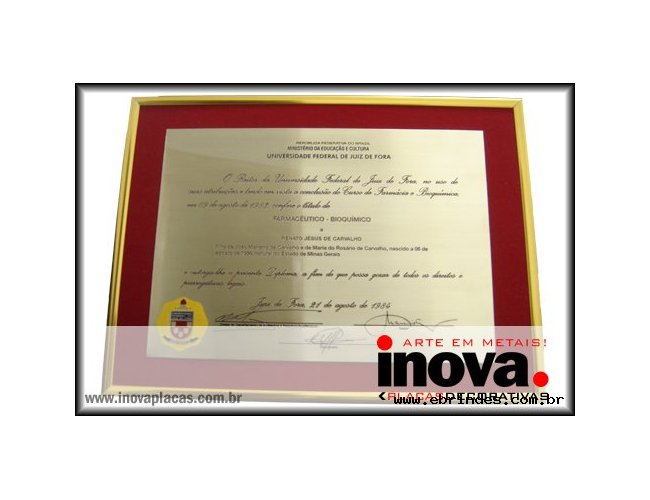 Rplica diploma em lato