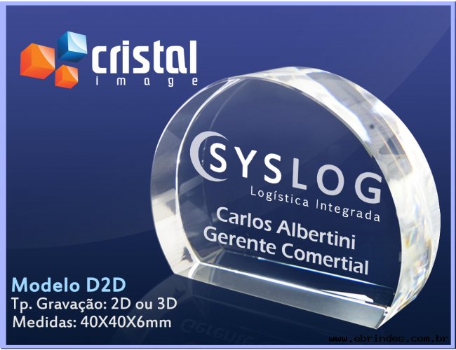 Cristal Gravao laser