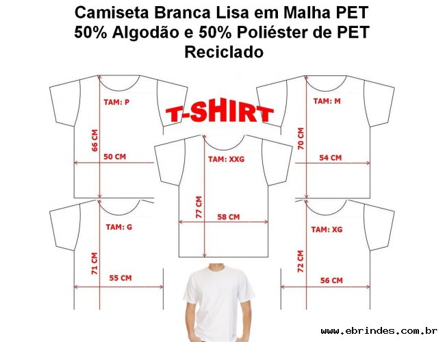 CAMISETA EM MALHA PET=R$29,90