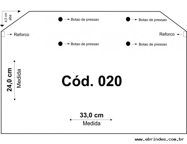 Embalagem PVC  33x24 Horizontal