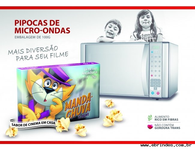 Pipoca com a sua marca promocional