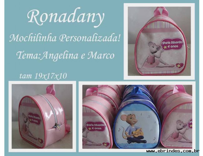 Mochilinhas personalizadas pequenas