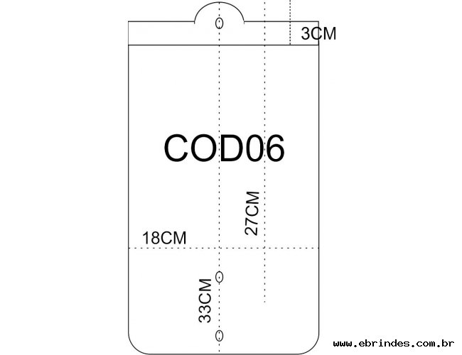 EMBALAGEM PVC COM BOTO 33 X 18CM