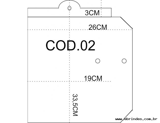 EMBALAGEM PVC COM BOTO 33 X 23CM