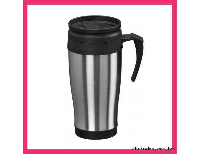 Caneca de Metal 400 ml com Tampa