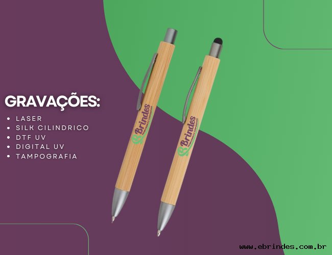 Kit Ecológico – Caneta e Lapiseira em Bambu ✍️🌱