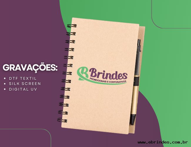 Caderno Ecológico com Autoadesivos e Caneta ✏️🌿