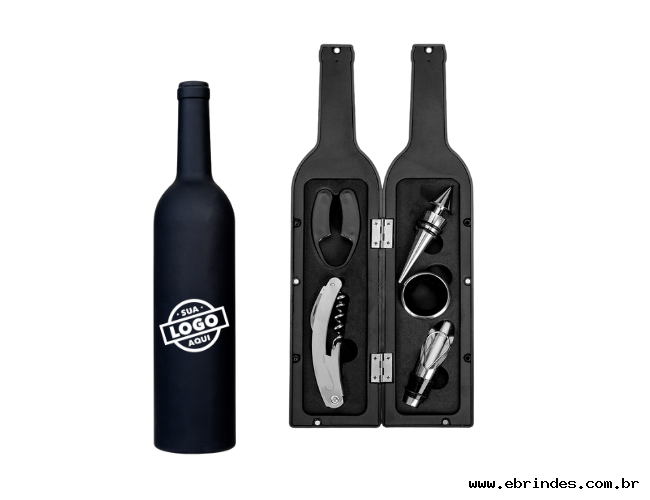 Kit Vinho modelo Garrafa 5 peças Personalizado
