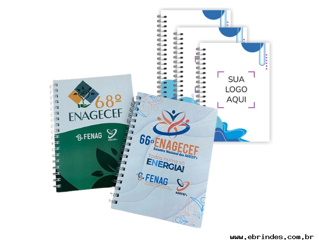 CADERNO EXECUTIVO PERSONALIZADO COM SUA ARTE/LOGO