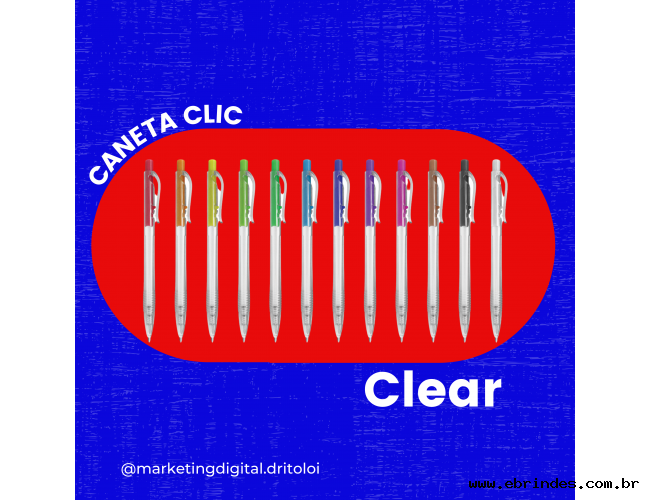 Caneta Clic Clear