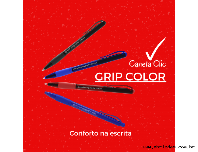 Caneta Clic Grip Color