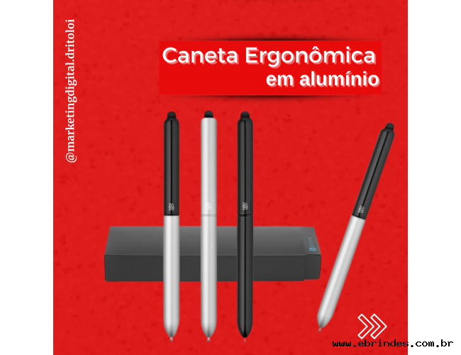 Caneta Ergonmica de Alumnio