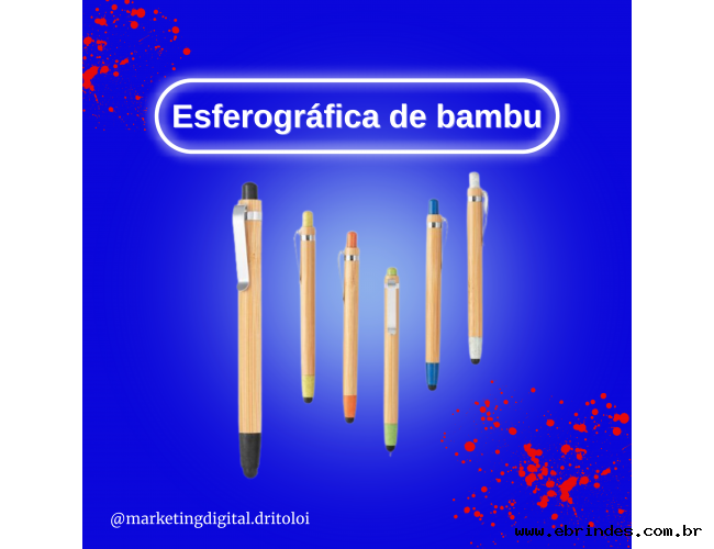 Caneta Esferogrfica de Bambu