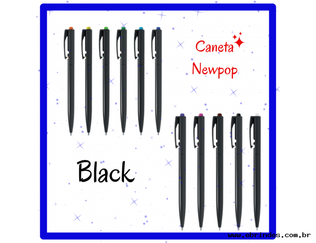 Caneta Newpop Black