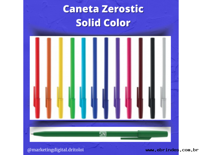 Caneta Zerostic Solid Color