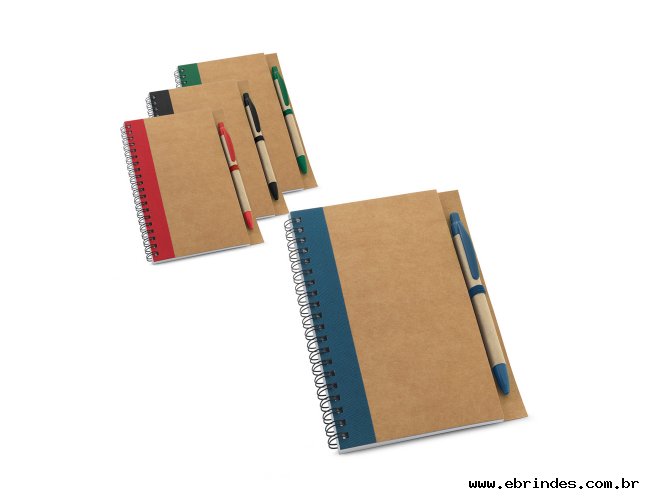 Caderno com caneta